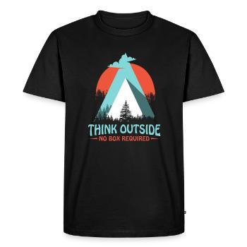 Montagnes Montagnes Randonnée - T-shirt Premium bio Homme - noir - Devant - Nico (187cm)