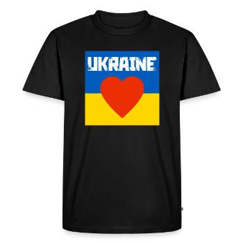 Ukraine - T-shirt Premium bio Homme - noir - Devant - Nico (187cm)