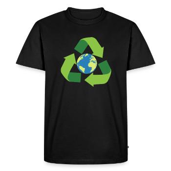 Journée mondiale du recyclage 18 mars - T-shirt Premium bio Homme - noir - Devant - Nico (187cm)