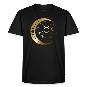 TAUREAU/TAUREAU - T-shirt Premium bio Homme - noir - Devant - Nico (187cm)