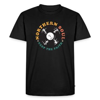 Northern Soul Keep the Faith - Men's Premium Organic T-Shirt - black - Front - Nico (187cm)