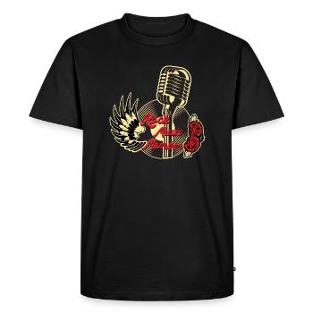 Design de membre de musique rock,Vêtements rock,Musique rock - T-shirt Premium bio Homme - noir - Devant - Nico (187cm)