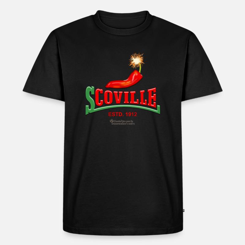 Scoville Chili Dynamit - Männer Premium Bio T-Shirt - Schwarz