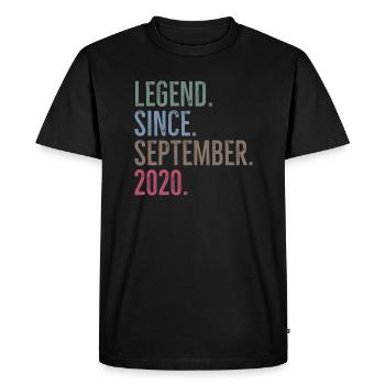 Legend Since September 2020 - Men's Premium Organic T-Shirt - black - Front - Nico (187cm)