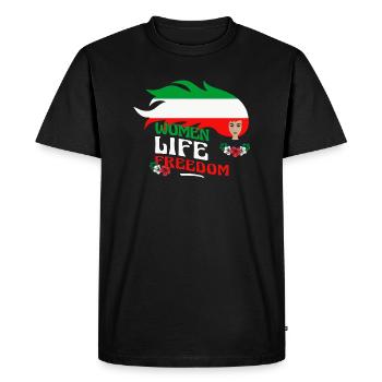 Cute Iranian Women - Women Life Freedom - T-shirt Premium bio Homme - noir - Devant - Nico (187cm)