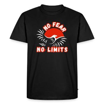 Pas de peur, pas de limites - aigle -atychiphobie - T-shirt Premium bio Homme - noir - Devant - Nico (187cm)