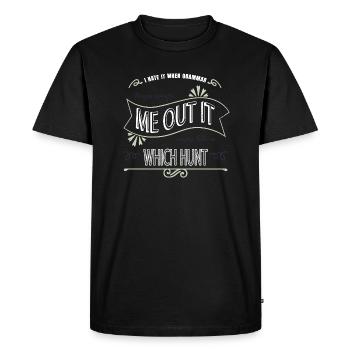 fun funny happy authors bicycle literary gift - Men's Premium Organic T-Shirt - black - Front - Nico (187cm)