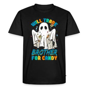 Halloween Will Trade Brother For Candy - Men's Premium Organic T-Shirt - black - Front - Nico (187cm)