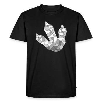 DINOSAUR PRINTS geometric - Men's Premium Organic T-Shirt - black - Front - Nico (187cm)