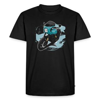 Bobber // Custom // Motorcycle - Men's Premium Organic T-Shirt - black - Front - Nico (187cm)