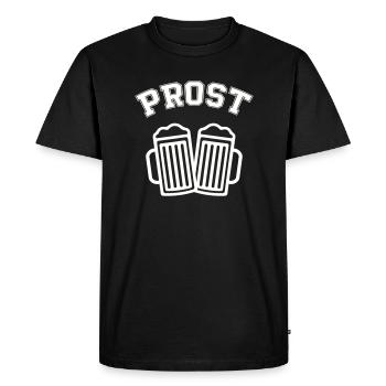 Santé de la bière - T-shirt Premium bio Homme - noir - Devant - Nico (187cm)