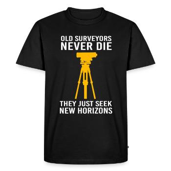 Géomètre - T-shirt Premium bio Homme - noir - Devant - Nico (187cm)