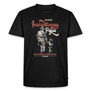 I'm a firefighter dad - firefighter dad - Men's Premium Organic T-Shirt - black - Front - Nico (187cm)
