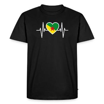 French Guiana Flag Guyane Gift - Men's Premium Organic T-Shirt - black - Front - Nico (187cm)