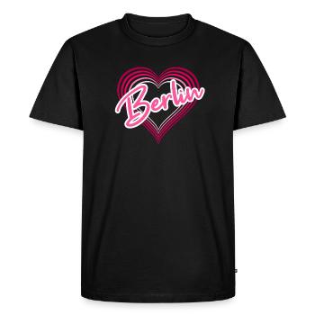 Berlin - Men's Premium Organic T-Shirt - black - Front - Nico (187cm)