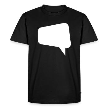 Speech Bubble Thought Bubble Label Speechbubble - Men's Premium Organic T-Shirt - black - Front - Nico (187cm)