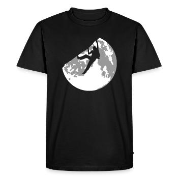 full moon and climbing - Men's Premium Organic T-Shirt - black - Front - Nico (187cm)