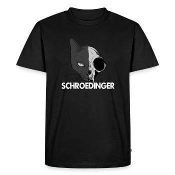 Schrödinger's Cat - Men's Premium Organic T-Shirt - black - Front - Nico (187cm)