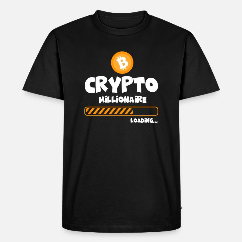 Crypto Millionaire - loading - Männer Premium Bio T-Shirt - Schwarz
