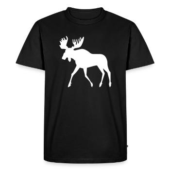 elk - Men's Premium Organic T-Shirt - black - Front - Nico (187cm)
