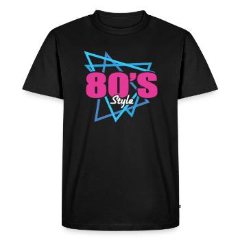 Chemises de style années 80 et cadeaux des années 80 1980 - T-shirt Premium bio Homme - noir - Devant - Nico (187cm)