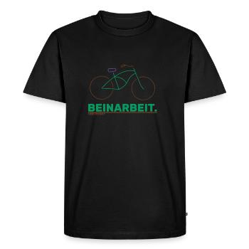 Jeu de jambes et point - vert noir - T-shirt Premium bio Homme - noir - Devant - Nico (187cm)
