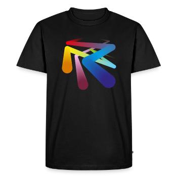 Colors pipelines - Men's Premium Organic T-Shirt - black - Front - Nico (187cm)