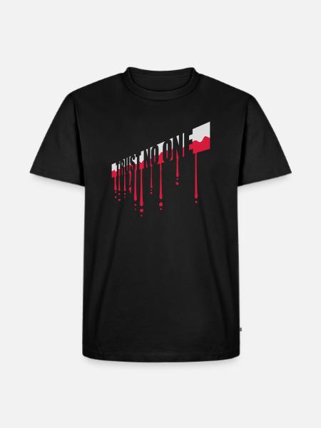 trust no one quote - Men's Premium Organic T-Shirt - black