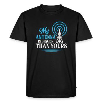 My Antenna Is Bigger Than Yours Operator Amateur - Men's Premium Organic T-Shirt - black - Front - Nico (187cm)