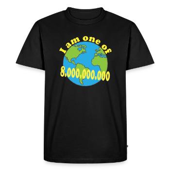 I am one of 8 000 000 000 - Men's Premium Organic T-Shirt - black - Front - Nico (187cm)