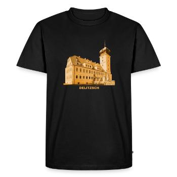 Château Delitzsch Baroque Saxe Saxe du Nord - T-shirt Premium bio Homme - noir - Devant - Nico (187cm)