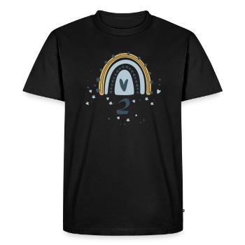 2 garçons d’anniversaire - T-shirt Premium bio Homme - noir - Devant - Nico (187cm)