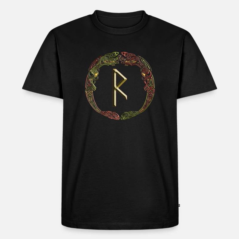 Raido - Männer Premium Bio T-Shirt - Schwarz