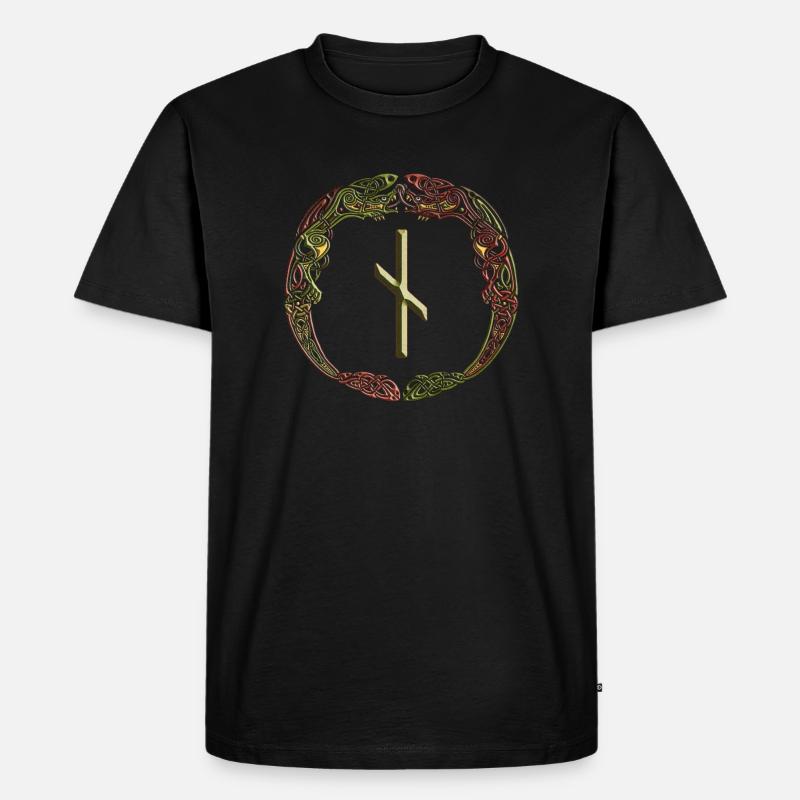 Nauthiz - Männer Premium Bio T-Shirt - Schwarz