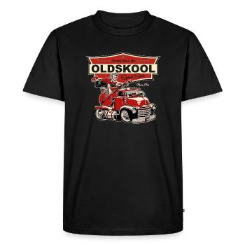 Chevy Cob - Men's Premium Organic T-Shirt - black - Front - Nico (187cm)