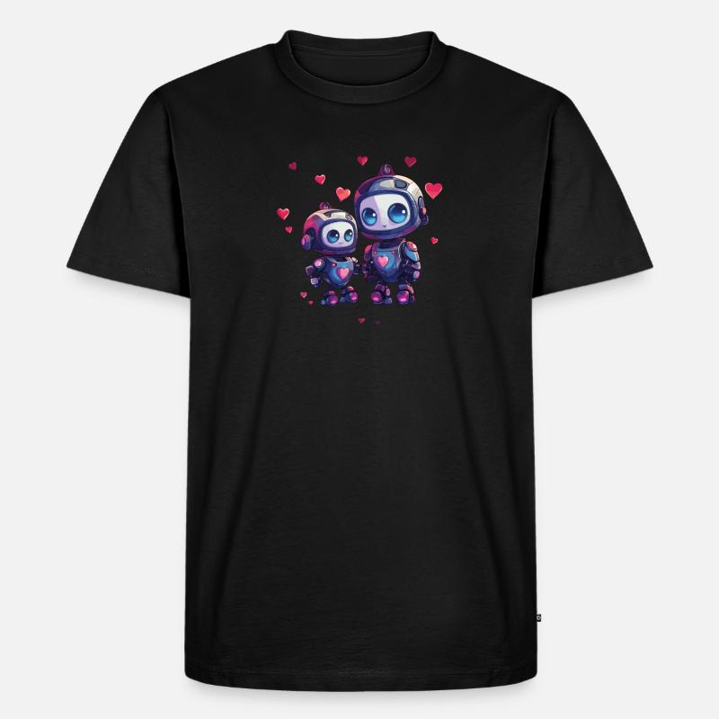 Mère robot avec conception d’enfant - T-shirt Premium bio Homme - noir