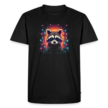 Raton laveur avec des éléments de Noël, ratons laveurs d’amour - T-shirt Premium bio Homme - noir - Devant - Nico (187cm)