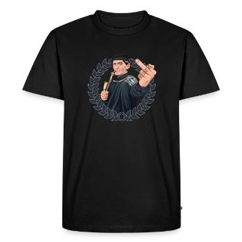 Rieser Grantler // Illustration - Men's Premium Organic T-Shirt - black - Front - Nico (187cm)
