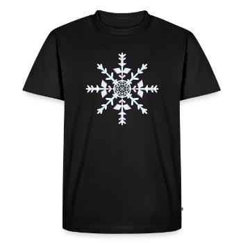 Cristal de glace / Flocon de neige - T-shirt Premium bio Homme - noir - Devant - Nico (187cm)