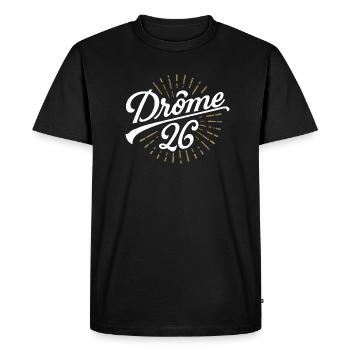 Drôme 26 - T-shirt Premium bio Homme - noir - Devant - Nico (187cm)