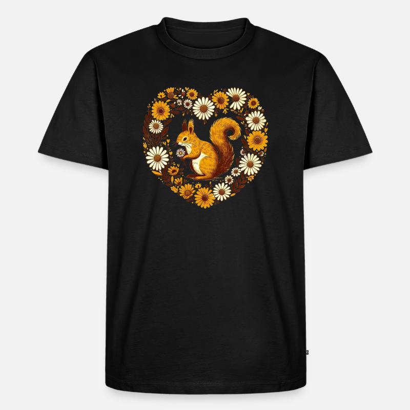 Eichhörnchen - Männer Premium Bio T-Shirt - Schwarz