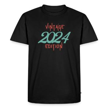 Vintage 2024 edition - T-shirt Premium bio Homme - noir - Devant - Nico (187cm)
