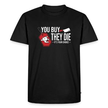 Your Choice Vegan - Men's Premium Organic T-Shirt - black - Front - Nico (187cm)