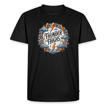 Cuisses de tonnerre - T-shirt Premium bio Homme - noir - Devant - Nico (187cm)