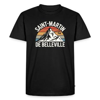Saint-Martin-de-Belleville - T-shirt Premium bio Homme - noir - Devant - Nico (187cm)