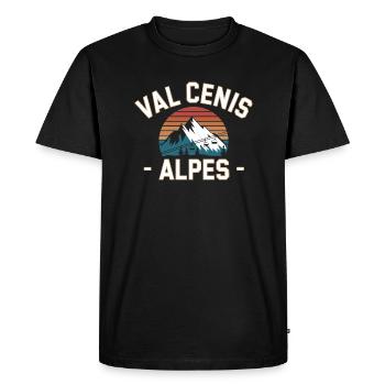 Val Cenis - Alpes - T-shirt Premium bio Homme - noir - Devant - Nico (187cm)