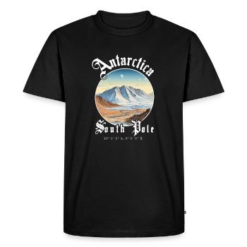 Antarctica Explorer 90°0'0 » S 80°0'0 » Pôle Sud Ouest - T-shirt Premium bio Homme - noir - Devant - Nico (187cm)