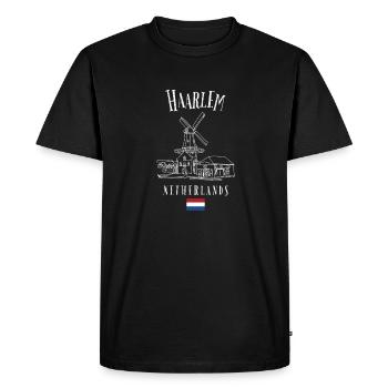 Haarlem Charm - Dutch Beauty - T-shirt Premium bio Homme - noir - Devant - Nico (187cm)