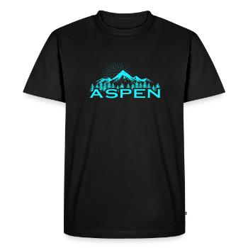 Aspen Snowmass Colorado Station de ski Montagnes - T-shirt Premium bio Homme - noir - Devant - Nico (187cm)