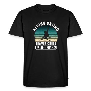 Beaver Creek Colorado Ski Resort Mountain Souvenir - T-shirt Premium bio Homme - noir - Devant - Nico (187cm)